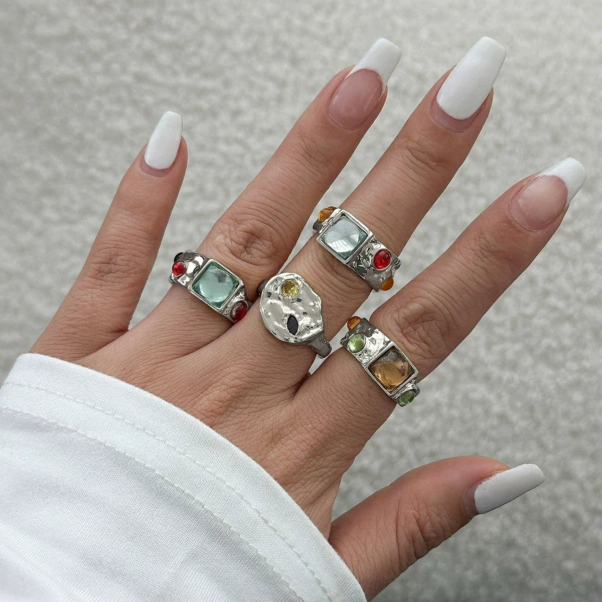 Baroque Pearl Gothic Zircon Ring