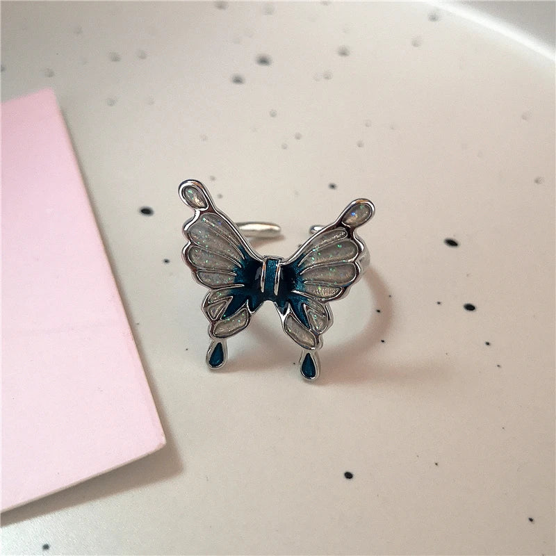 Unisex Insect Exaggeration Cicada Gothic Ring