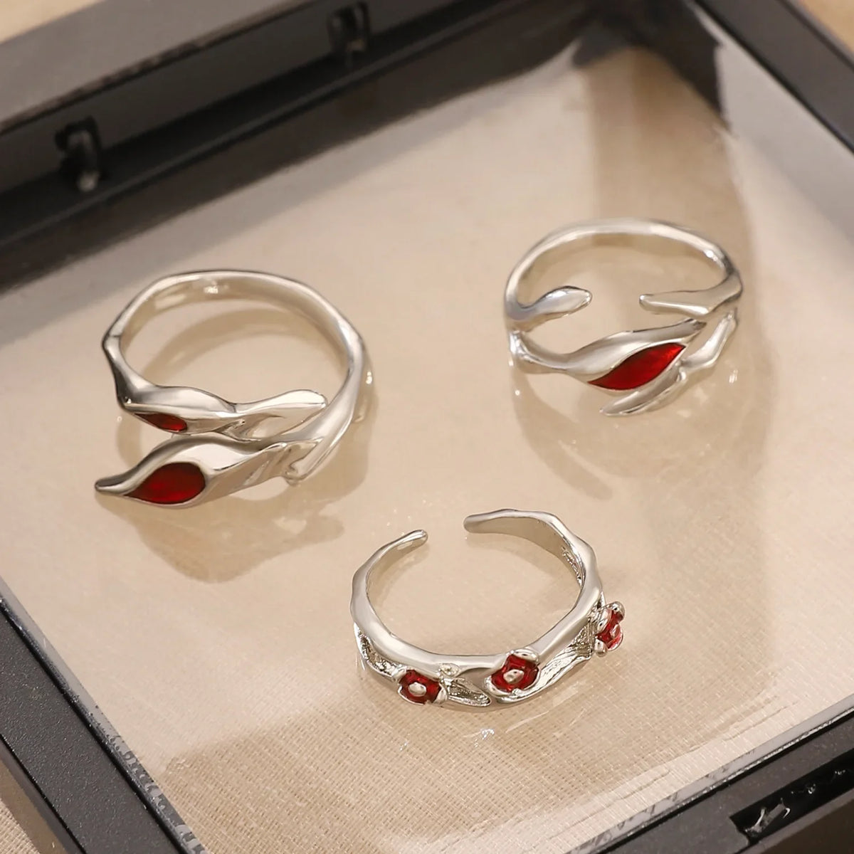 Gothic Red Crystal Ring