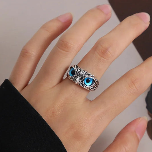 Vintage Owl Animal Gothic Ring