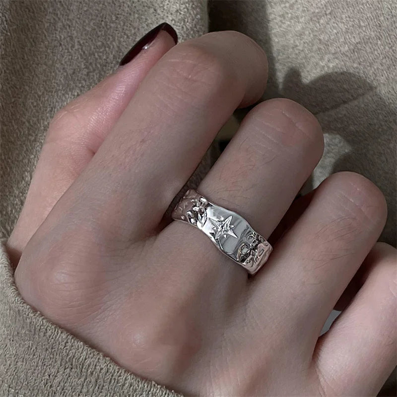 Y2K Punk Irregular Star Gothic Ring