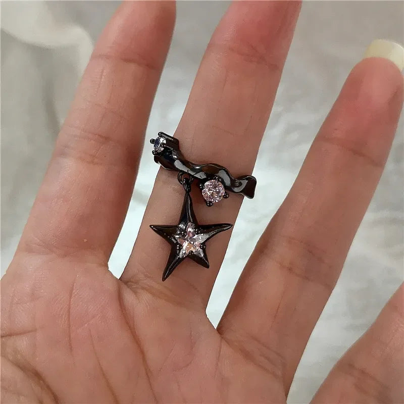 Gothic Cross Heart Luxury Ring