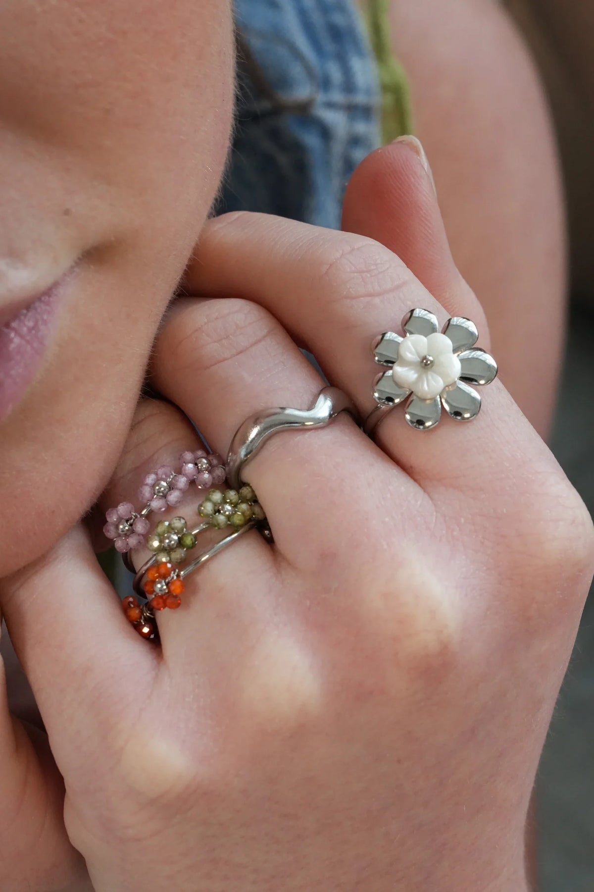 Waves - Ring - Stainless Steel - Adjustable