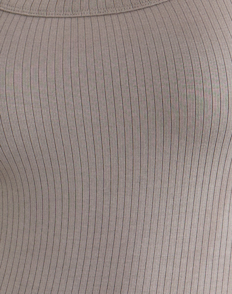Sumala Tee in Thick Rib Moon Rock