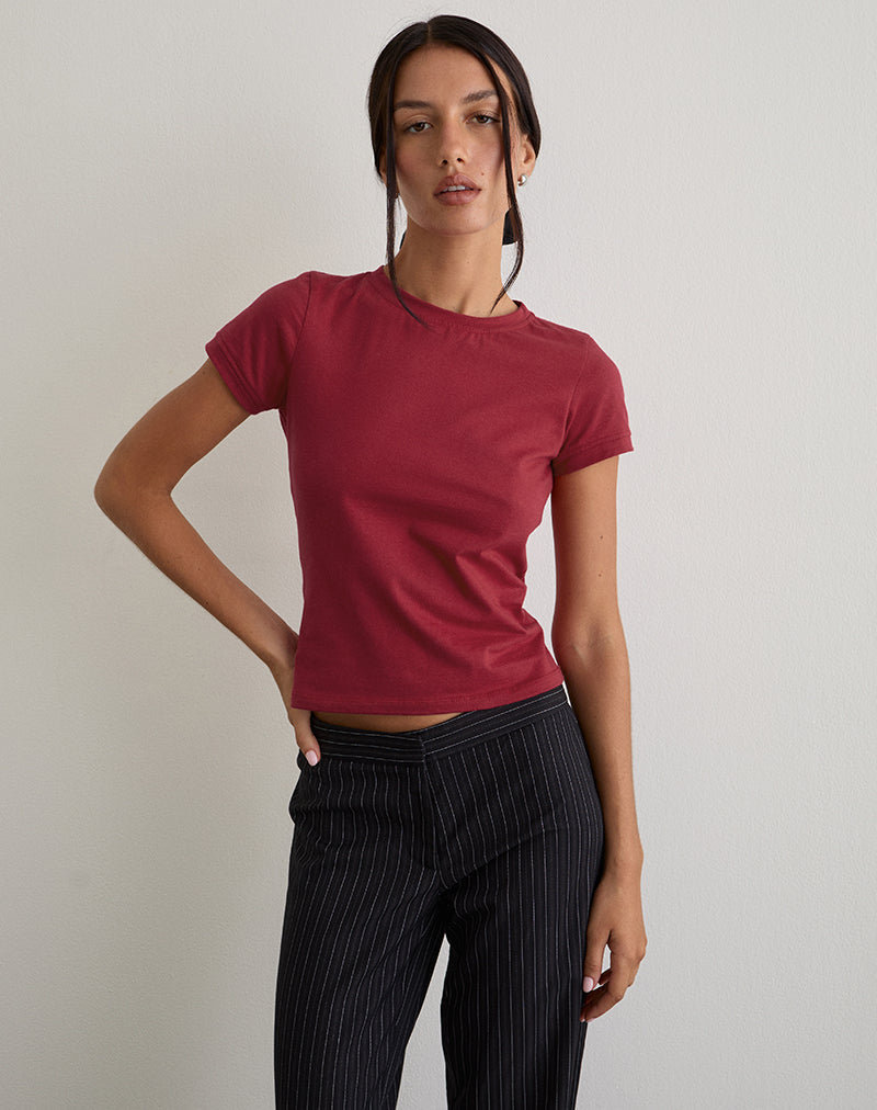 Sutin Tee in Adrenaline Red