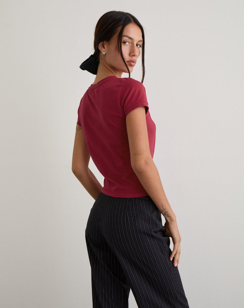 Sutin Tee in Adrenaline Red