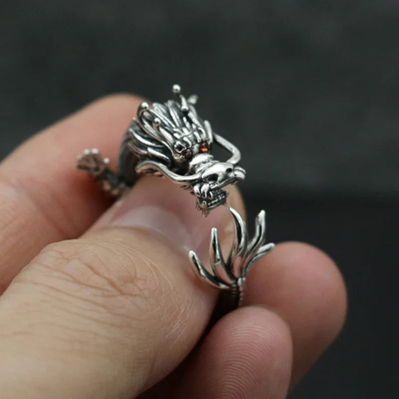 Blue Dragon Gothic Ring