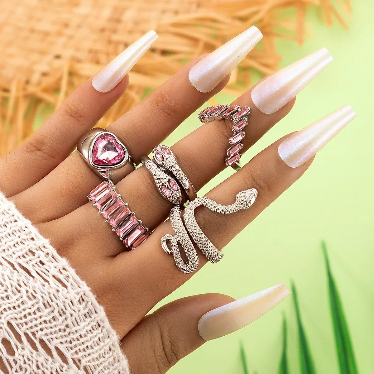Vintage Long Gothic Snake Ring