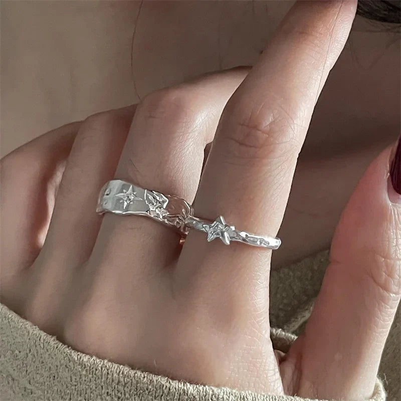 Y2K Punk Irregular Star Gothic Ring