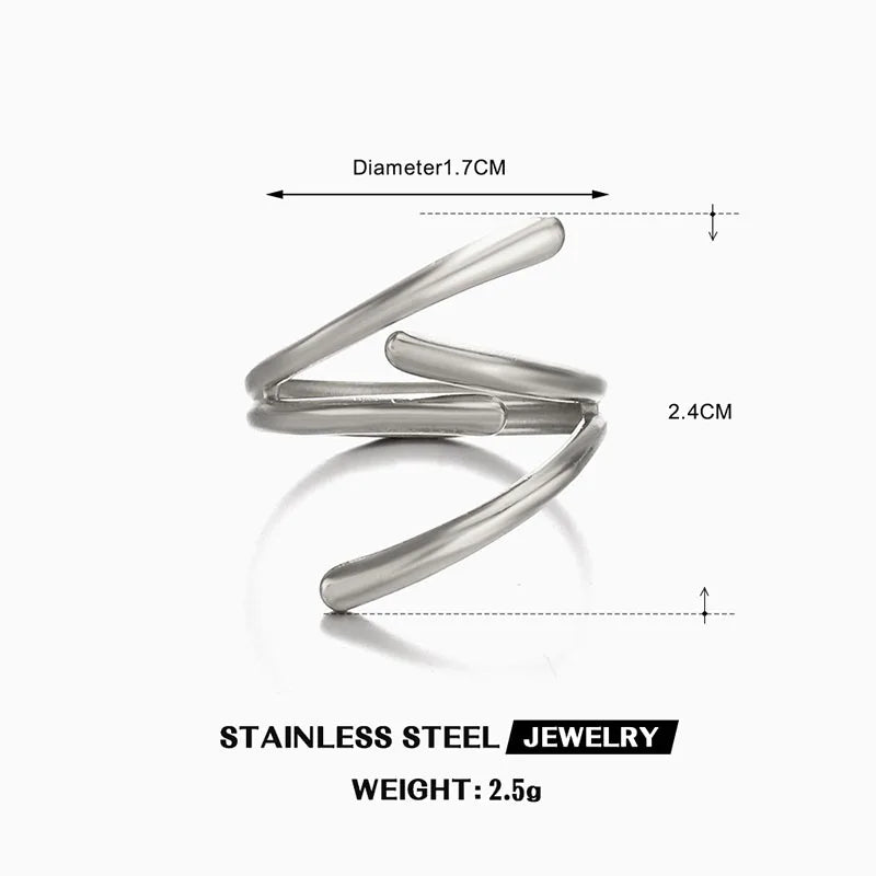 Stainless Steel Flower Gothic Ring