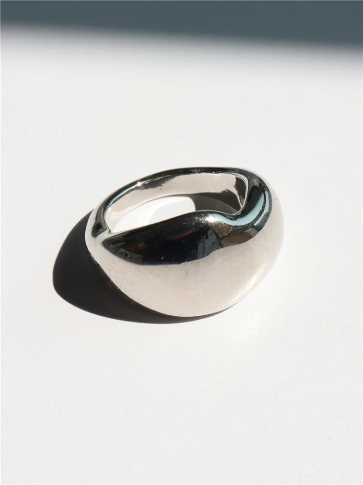 Geometric Gothic Titanium Steel Ring