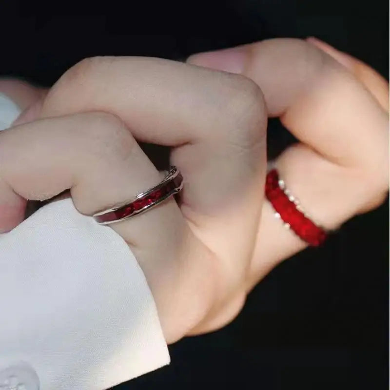 Y2K Red Drip Oil Gothic Ring