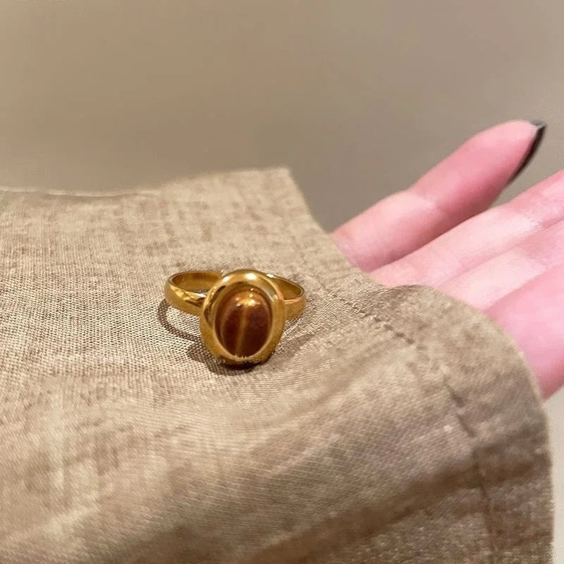 Vintage Gothic Red Crystal Cross Ring