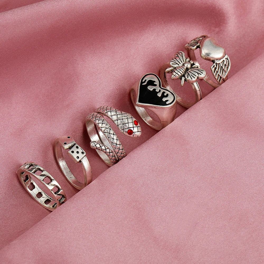 Gothic Heart Dice Spades Ace Ring