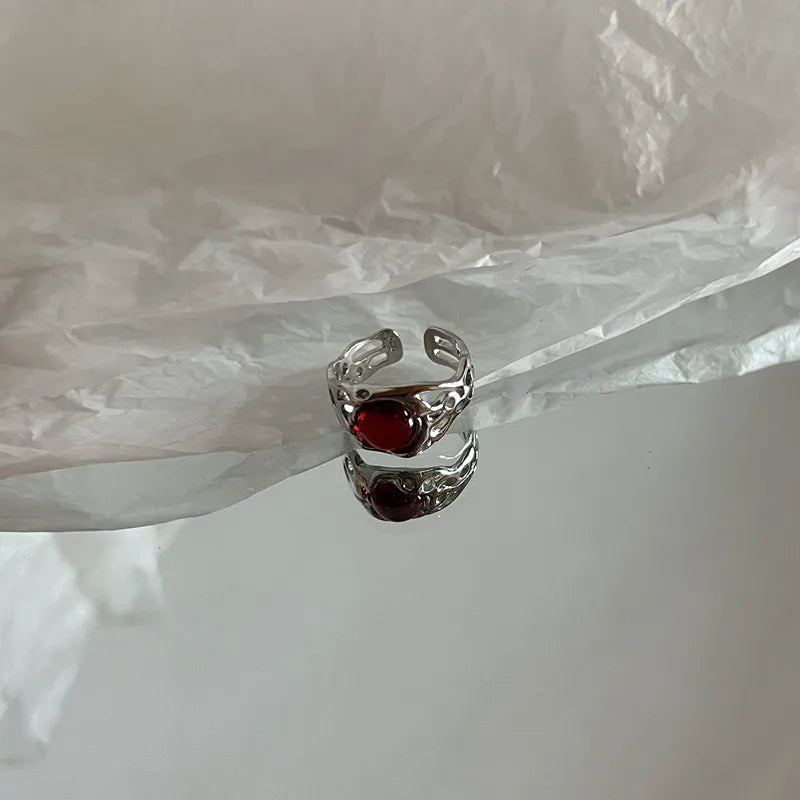 Kpop Y2K Crystal Star Gothic Ring