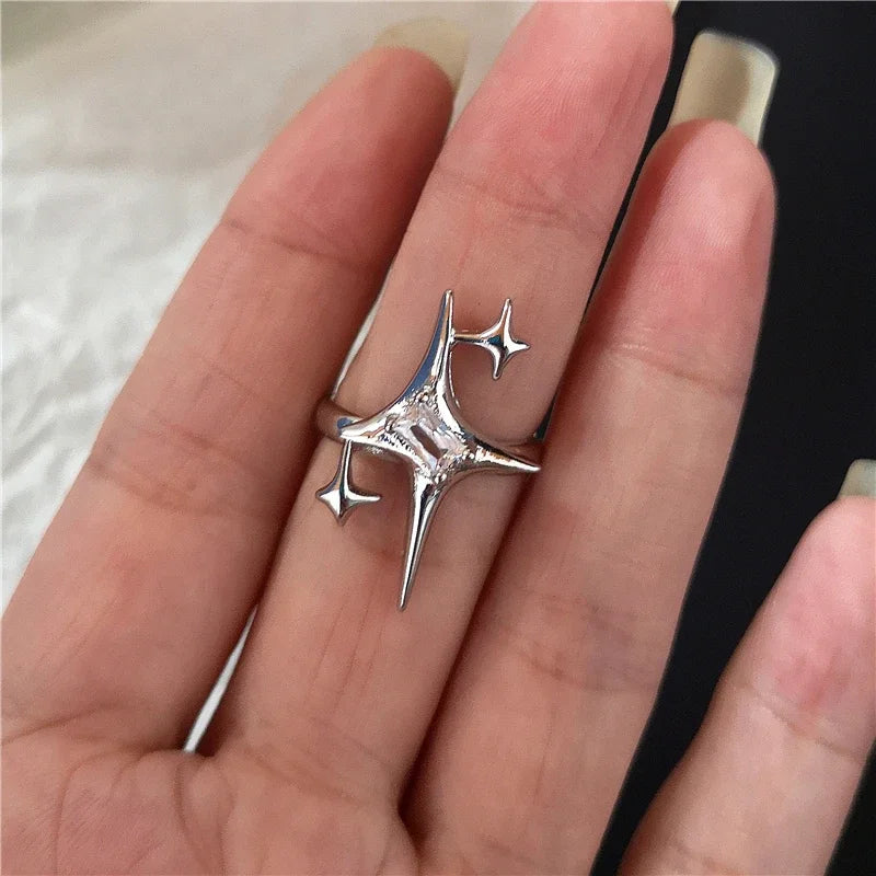 Y2K Gothic Animal Spider Red Crystal Ring