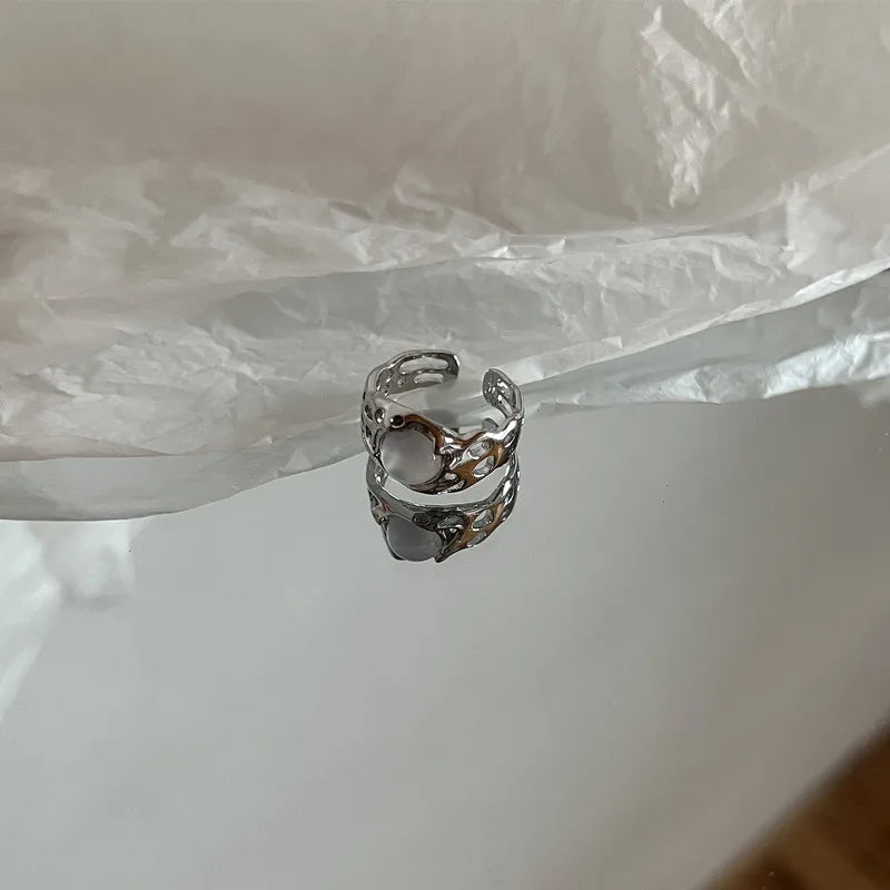 Kpop Y2K Crystal Star Gothic Ring