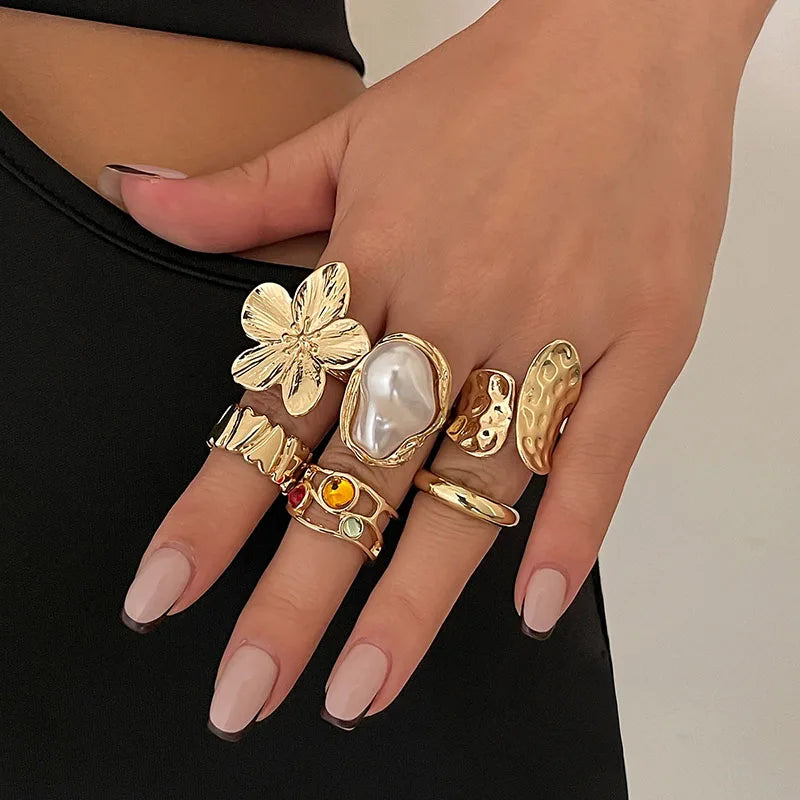 European Baroque Pearl Gothic Ring