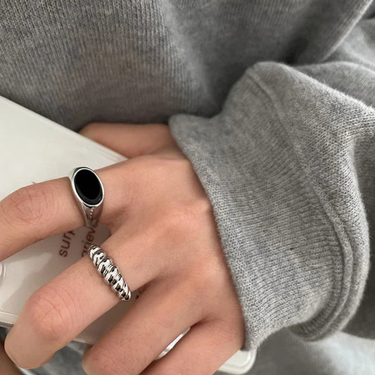 Trendy Gothic Geometric Ring