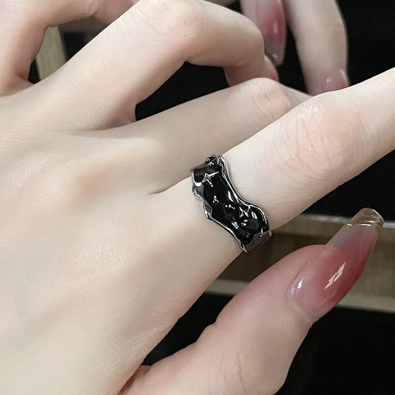 Unisex Retro Wings Skull Gothic Ring