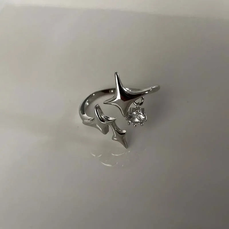 Irregular Cross Star Gothic Ring