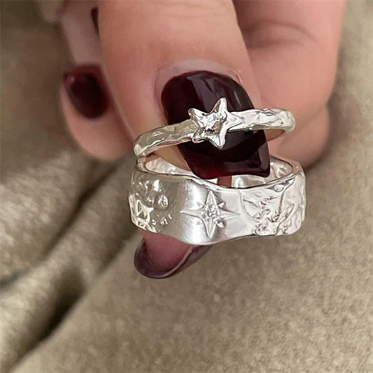 Y2K Punk Irregular Star Gothic Ring