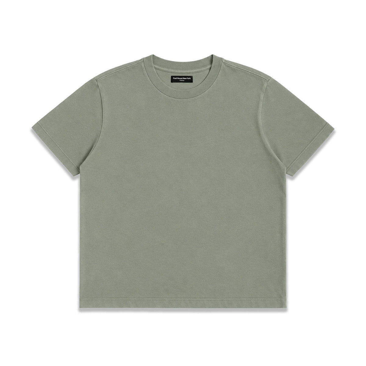 Silverlake Crop Tee III | Boxy, Relaxed Fit - Faded Military Green