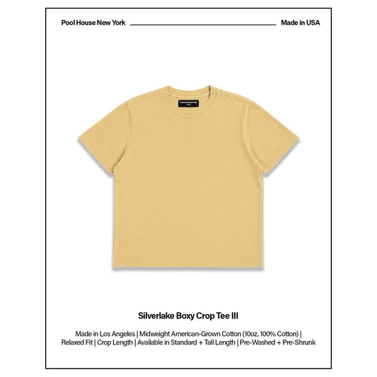 Silverlake Crop Tee III | Boxy, Relaxed Fit - Butter Yellow