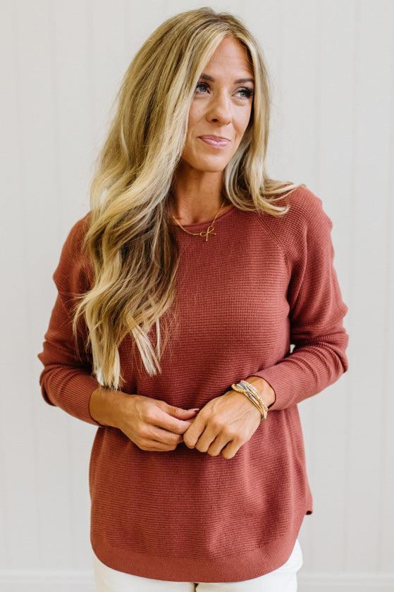 Sophie Mini Waffle Sweater