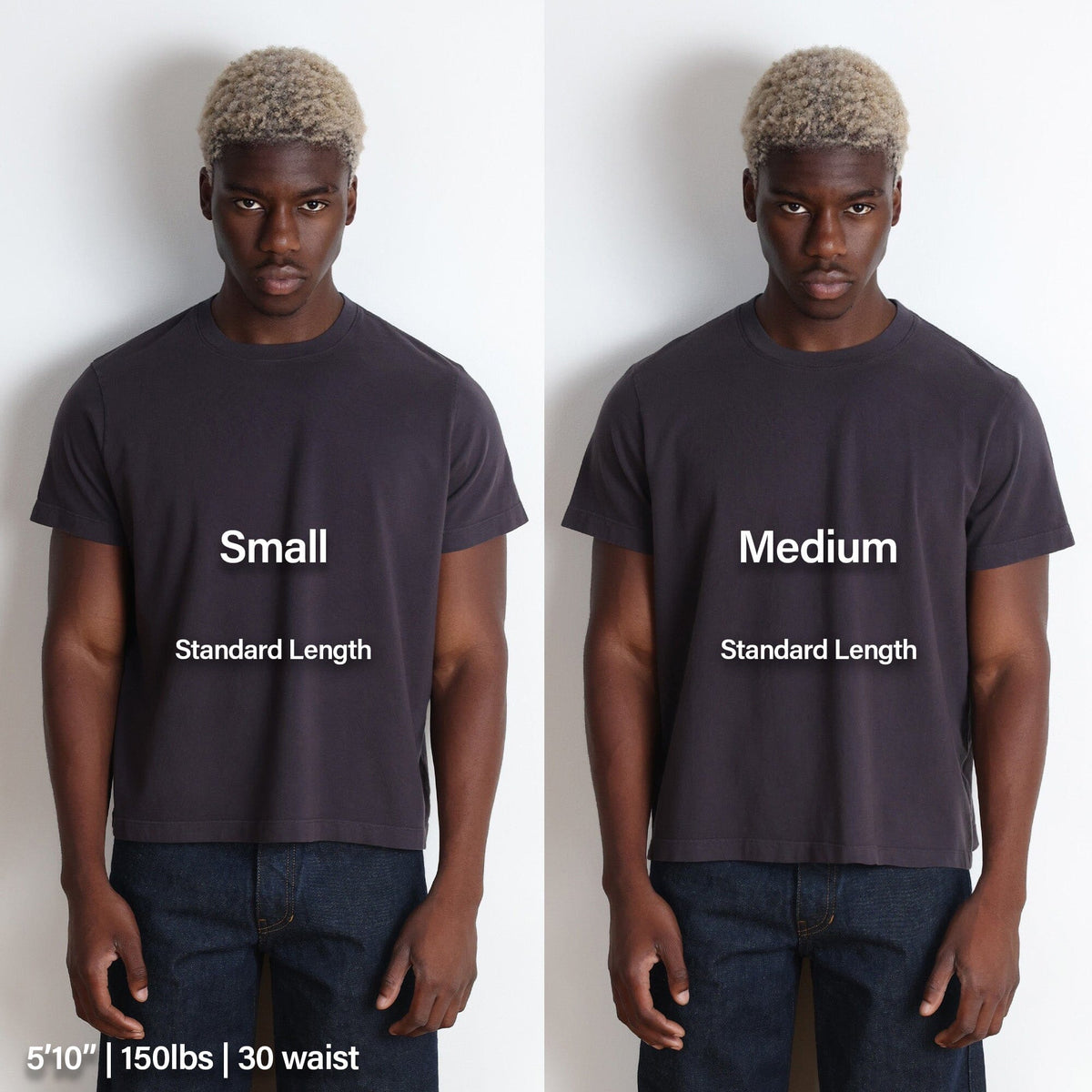 Silverlake Crop Tee III | Boxy, Relaxed Fit - Vintage Navy II