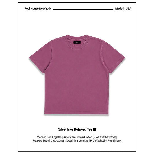 Silverlake Crop Tee III | Boxy, Relaxed Fit - Vintage Maroon