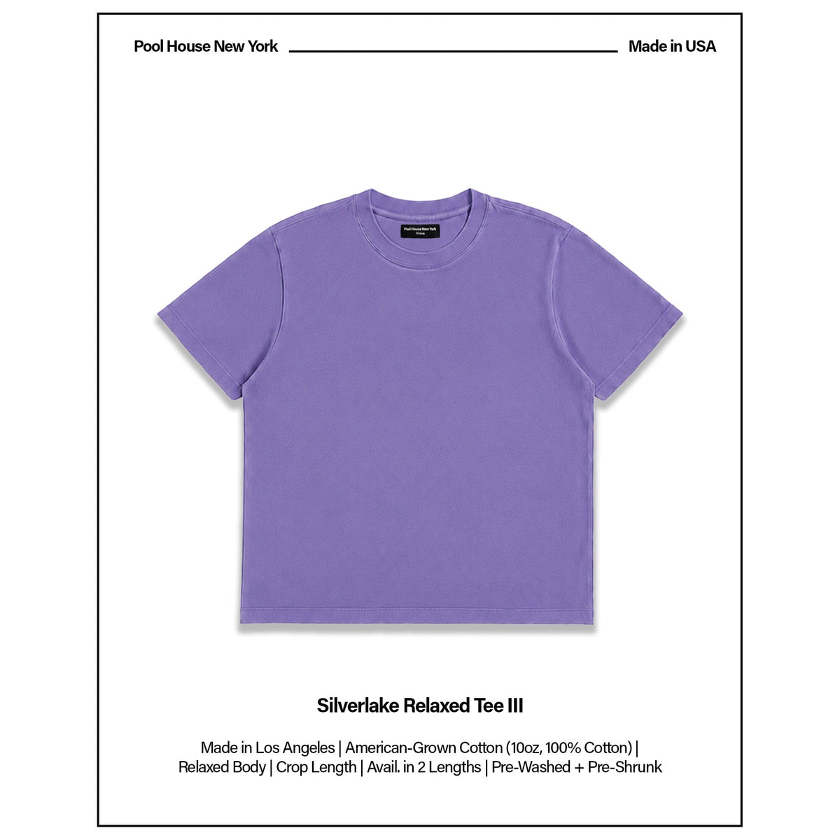 Silverlake Crop Tee III | Boxy, Relaxed Fit - Vintage Violet
