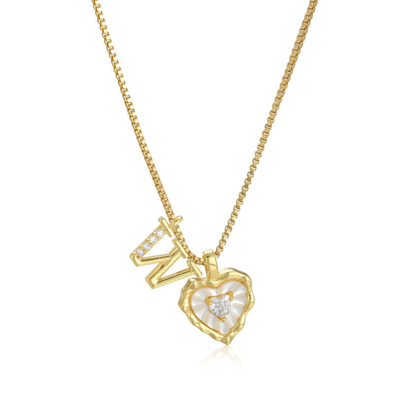 Personalized Initial Heart Necklace For Her