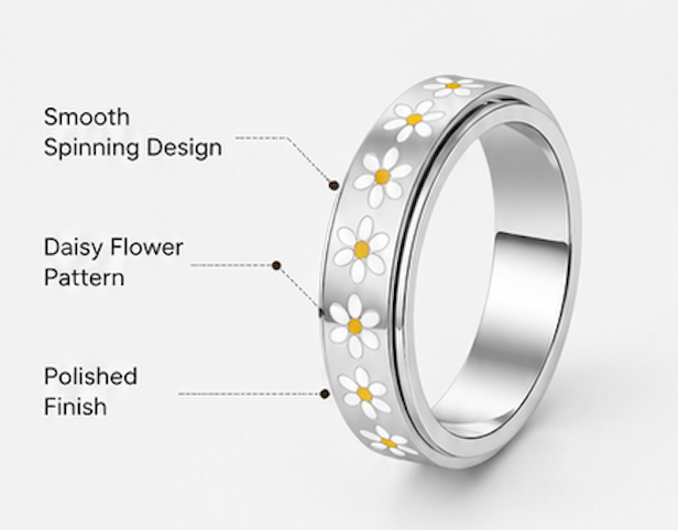Daisy Spinner Ring