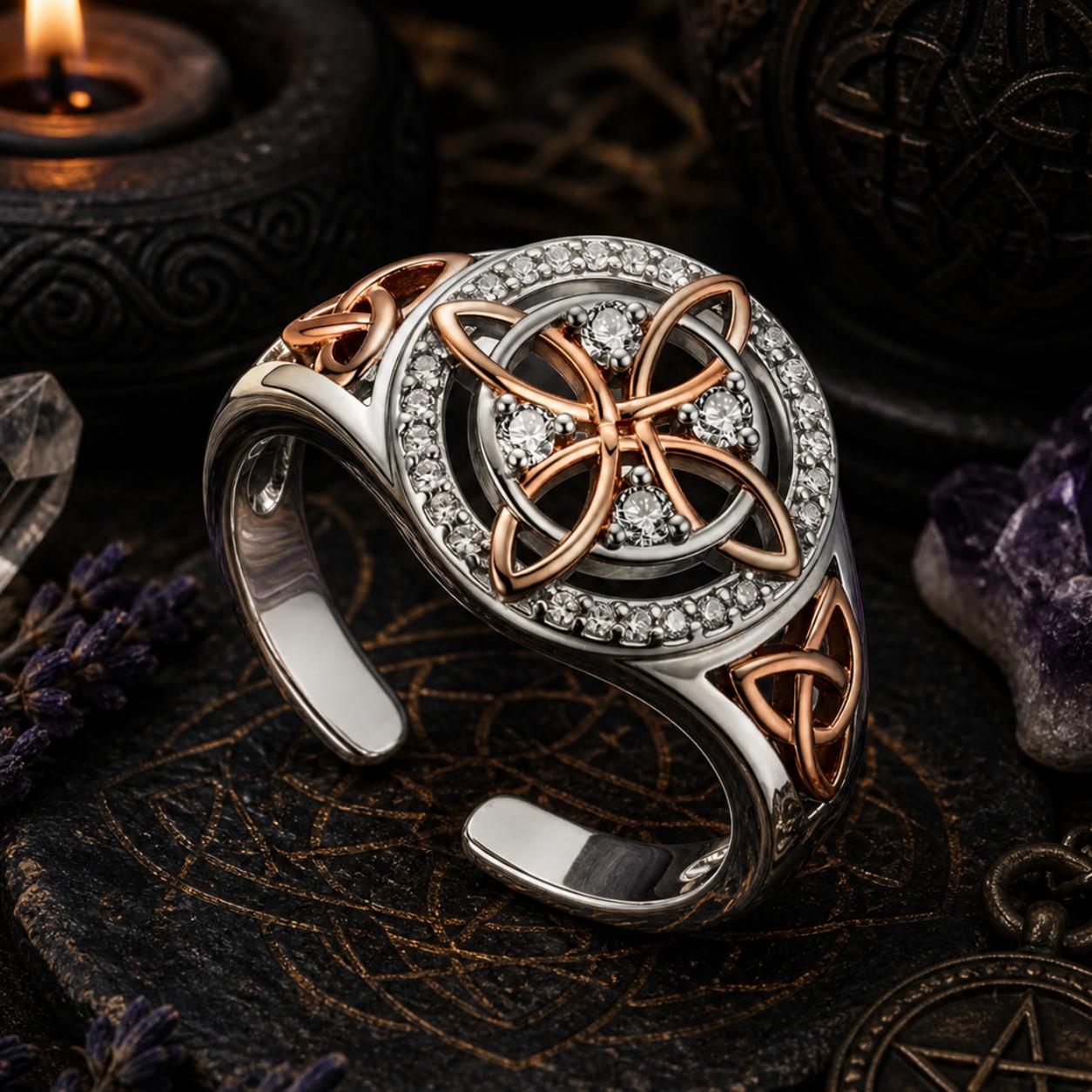Celtic Knot Zircon Ring