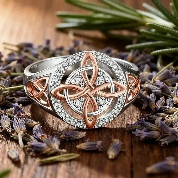 Celtic Knot Zircon Ring