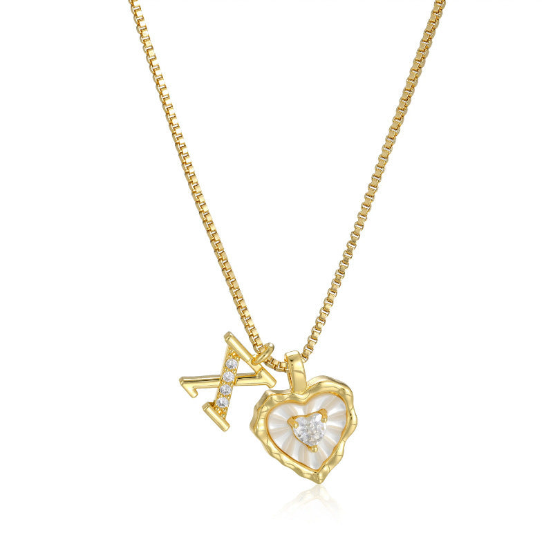Personalized Initial Heart Necklace For Her