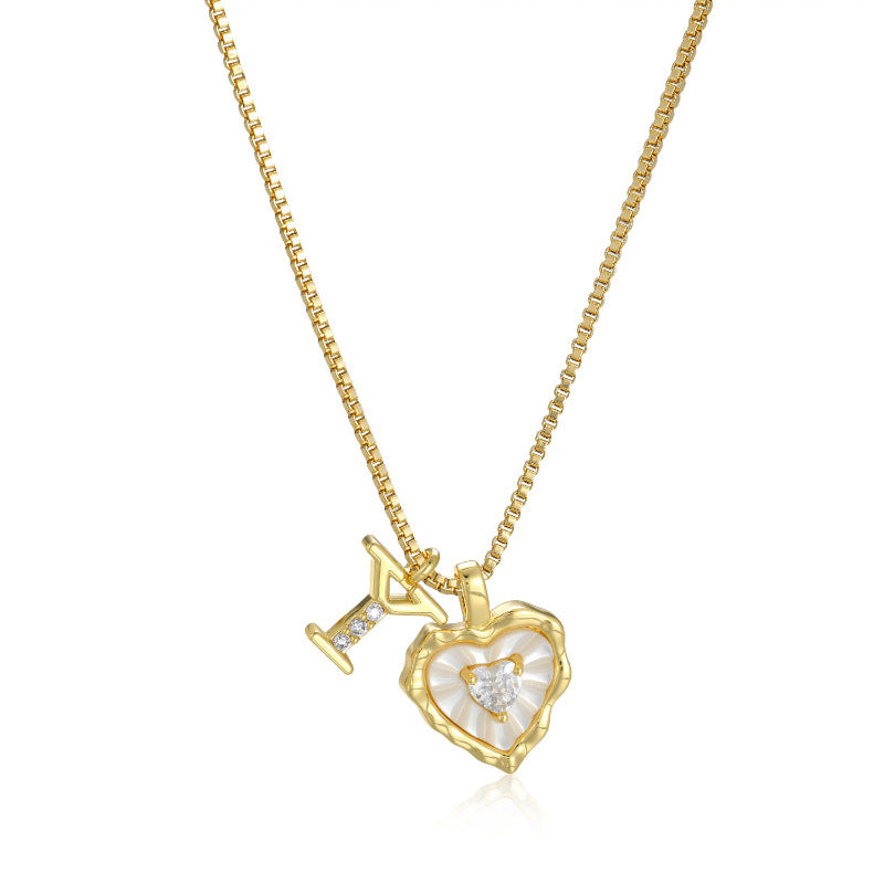 Personalized Initial Heart Necklace For Her