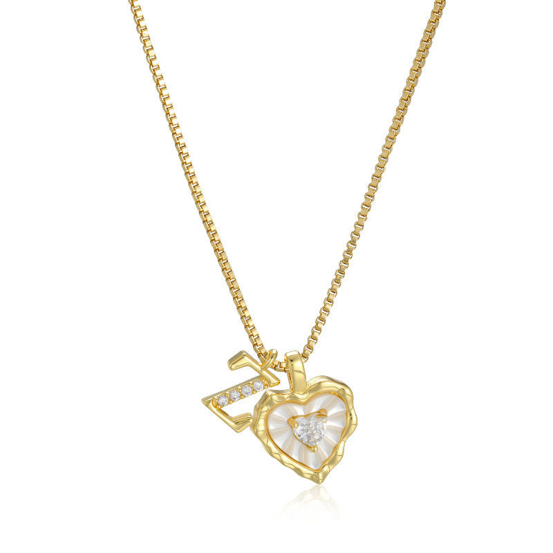 Personalized Initial Heart Necklace For Her