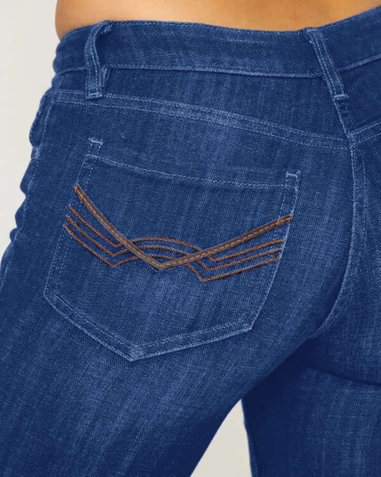 Vintage Mid Waist Flare Jeans