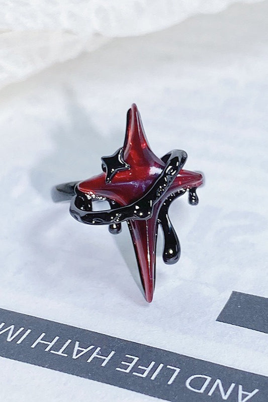 Retro Star & Moon Stackable Ring