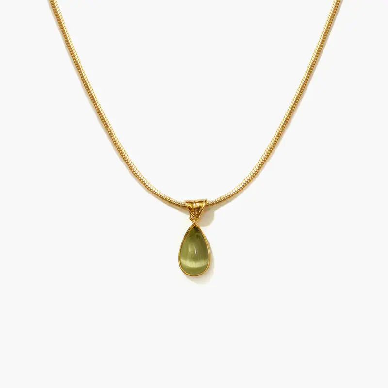 Cymophane Teardrop Necklace