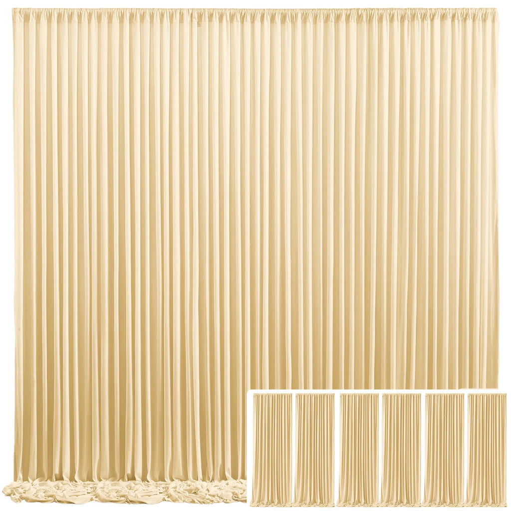 ✨ Elegant Backdrop Curtains – Soft Polyester Drapes for Wedding, Party & Home Decoration (Easy Setup & Reusable)