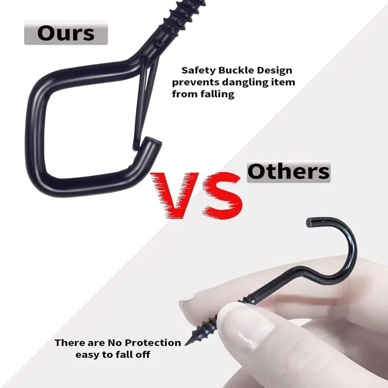 🔥LAST DAY 49% OFF - 🛠️Windproof & Rust-Resistant🔧Safety Screw Durable Metal Ceiling Hook