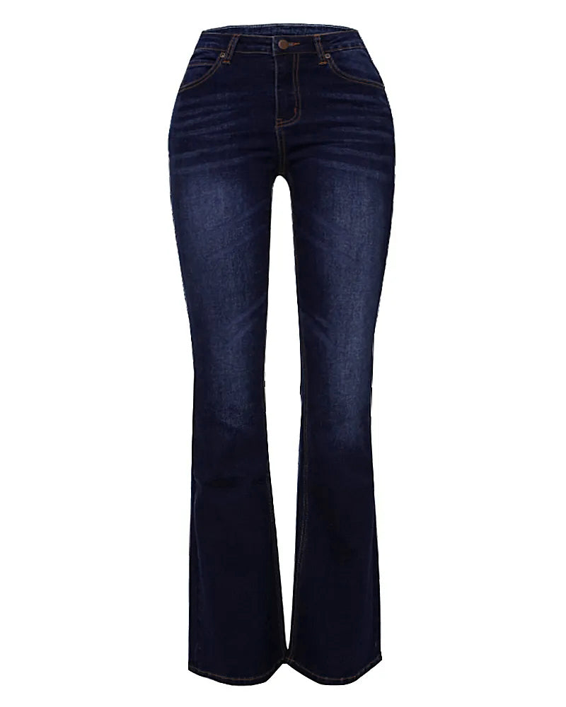 New Vintage Mid Waist Flare Jeans