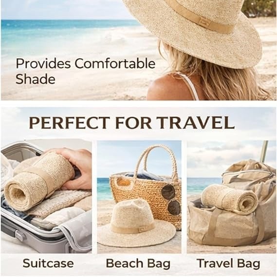 🔥2026 Spring Special Offer 50% OFF👒 Women’s Packable Fedora Hat – Perfect Travel & Beach Sun Hat (Lightweight, Foldable & Chic)
