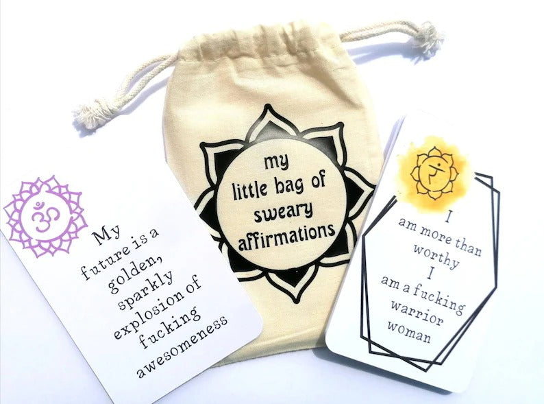🎅Funny Affirmation Card Gift With Storage Pouch🎁
