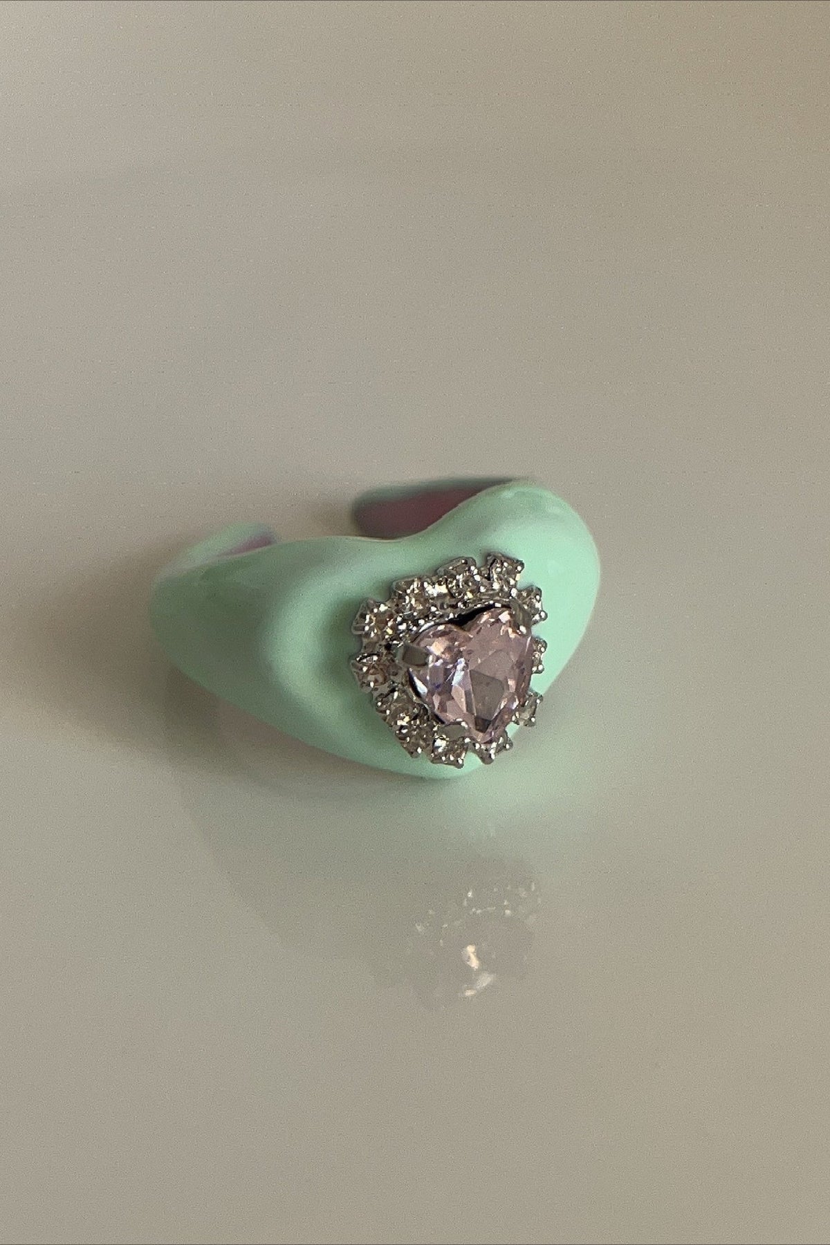 Enamel Oil Macaron Open Metal Ring