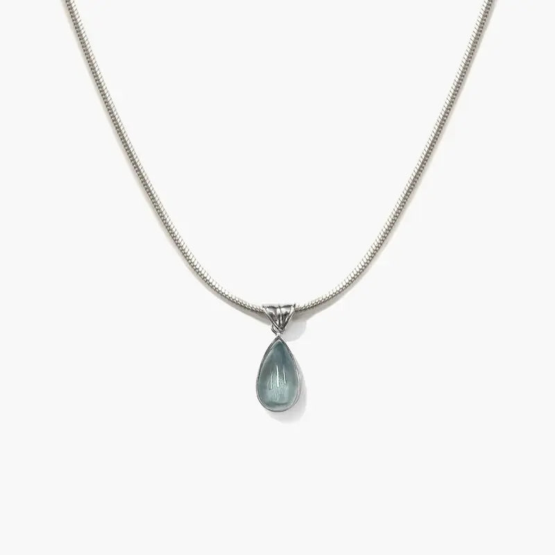 Cymophane Teardrop Necklace