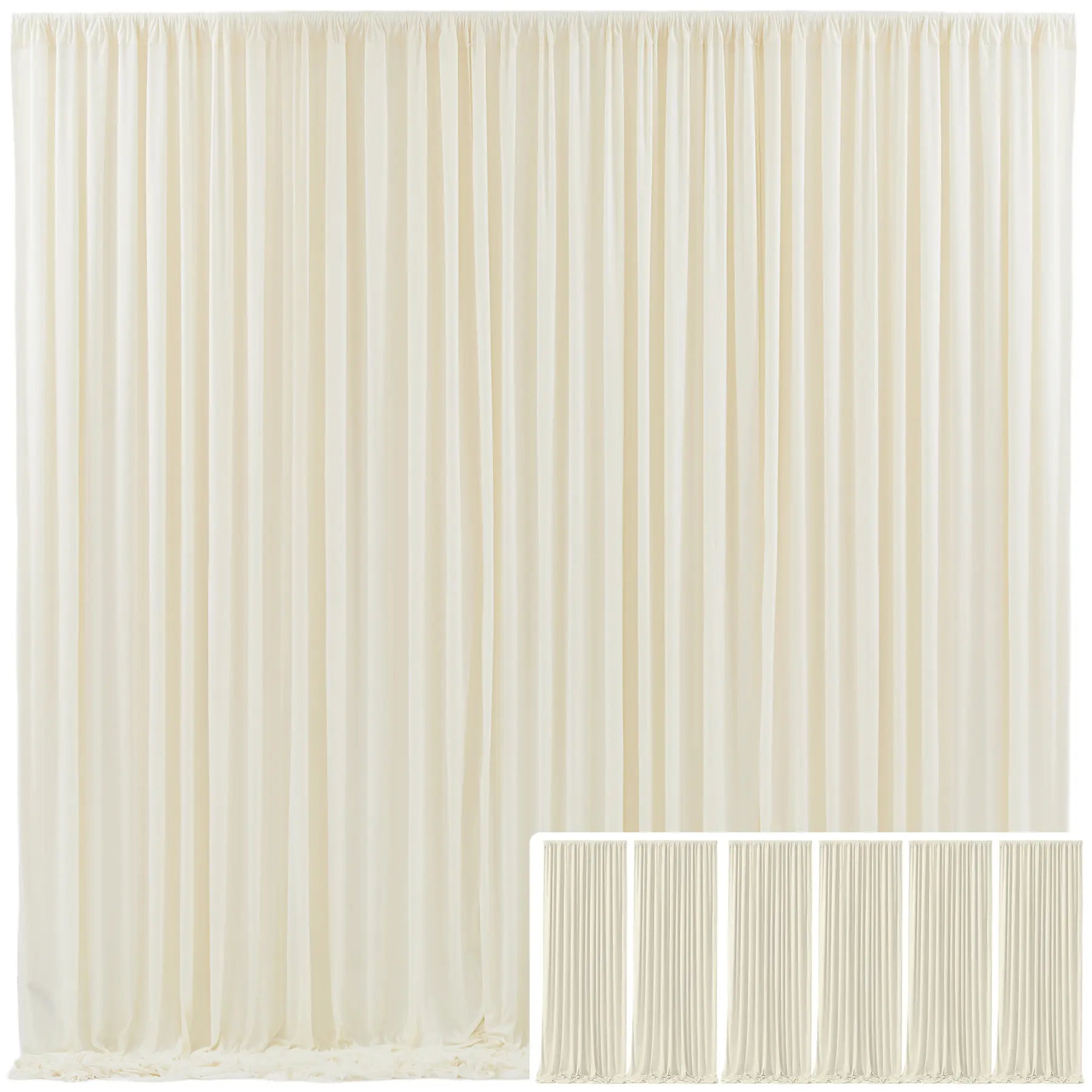✨ Elegant Backdrop Curtains – Soft Polyester Drapes for Wedding, Party & Home Decoration (Easy Setup & Reusable)